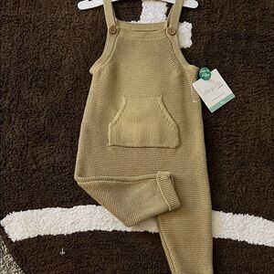 Carter's Green Knit Overalls